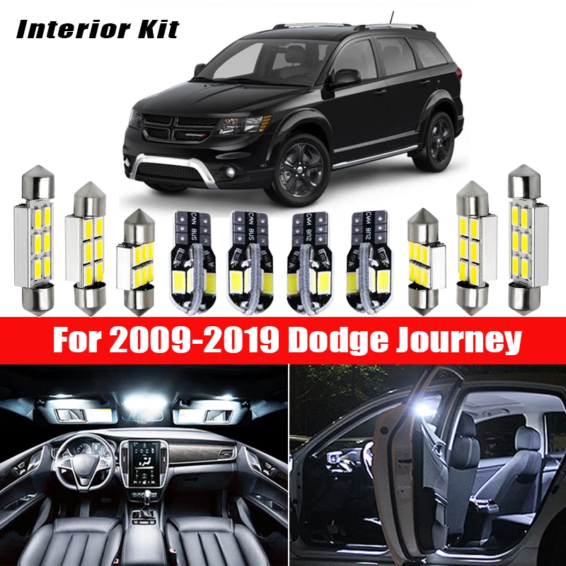 11x комплект светодиодных ламп Canbus для салона автомобиля 2009 2019 Dodge Journey