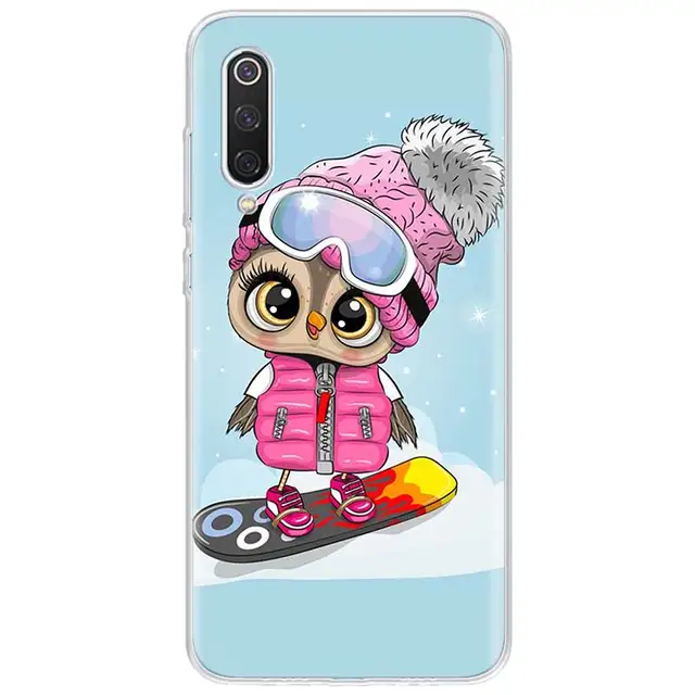 Baby Cute Owl Lover Cartoon Candy Winter Phone Case For Xiaomi Redmi Note 10S 9S 8T 11 10 9 8 Pro 9T 9A 9C 8A 7A 7 6 5 S2 Clear TB341-3