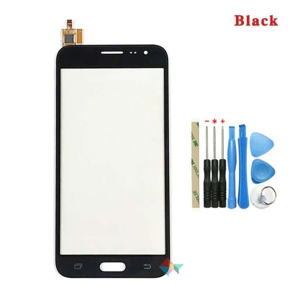 Высокое качество 5," для samsung Galaxy J320 J3 J320A J320M J320P сенсорный экран дигитайзер Переднее стекло объектив сенсорная панель - Цвет: Black With Tool