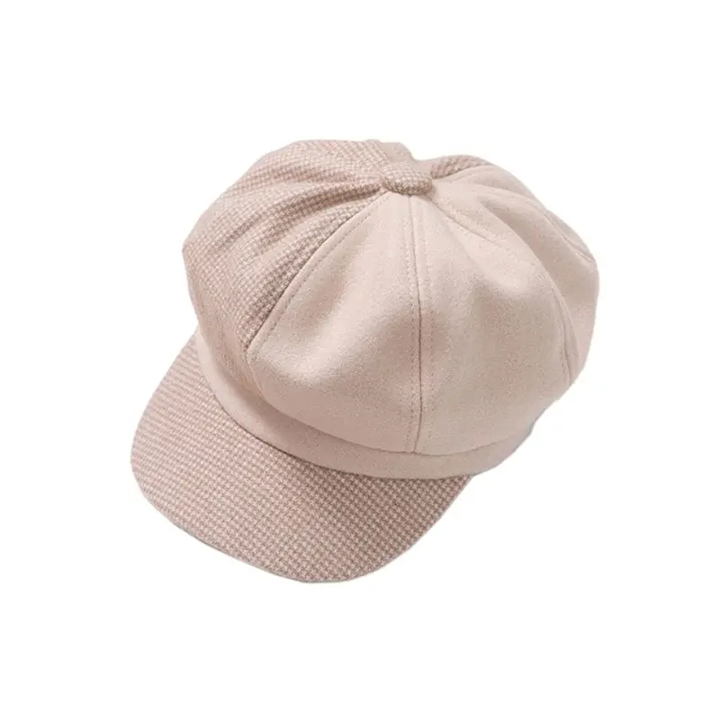 Детская шапка восьмиугольная в стиле ретро, кепка для девочек и мальчиков, осенне-зимняя детская шапка, детская шапка