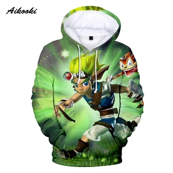 

2020 3D Game Jak And Daxter Hoodies 3D Anime Hoodie Sweatshirt Cartoon Pullovers Boys Coat Printed Jak Daxter Autumn Kpop Hooded