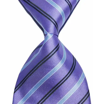 

Striped Purple Blue Tie Men Suit Necktie Silk 10cm Wide Formal Wear Jacquard Woven Business Wedding Party Gift For Christmas New