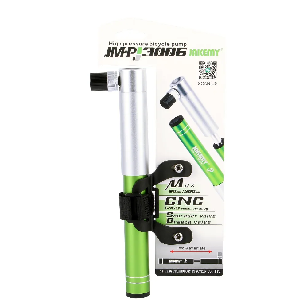 

JAKEMY TOOLS JM-PJ3006 Two-way high pressure pump home portable mountain bike bicycle American mouth pump Basketball