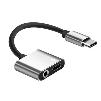 

USB Type C To 3.5 mm Earphone Jack Adapter 2 in 1 USB C Aux Audio Cable Converter Charging Splitter Headphone Adapter For huawei