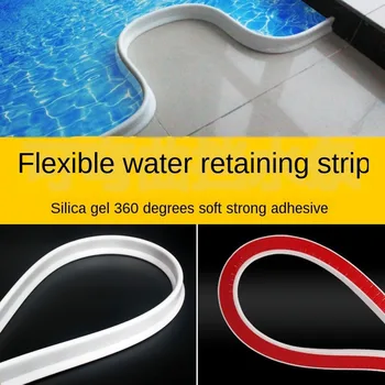 

2m Bathroom Water Stopper Flood Barrier Rubber Dam Silicone Water Blocker Water Barrier Floor Partition Strips Dropshiping #10
