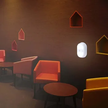 

New Night Light with Motion Detector Lamp LED Night Wall with Reason PIR Car Angle Spread 120 Degree - White