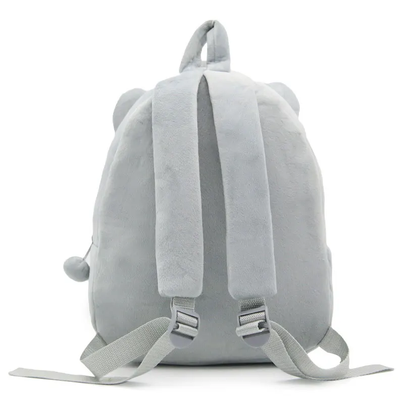 Chi Cat плюшевый рюкзак милый модный мультяшный серый наплечный мешок для детей детский сад игрушки сумки для мальчиков и девочек на молнии мини школьный рюкзак