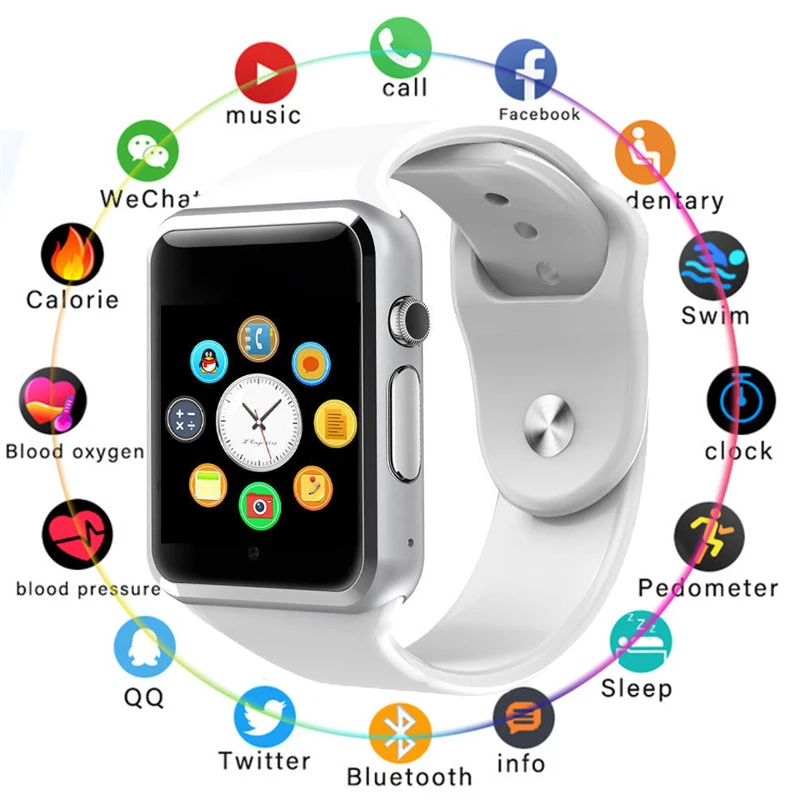 

Free Shipping 2019 WristWatch Bluetooth Smart Watch Sport Pedometer with SIM Camera Smartwatch for Android Smartphone Russia T50