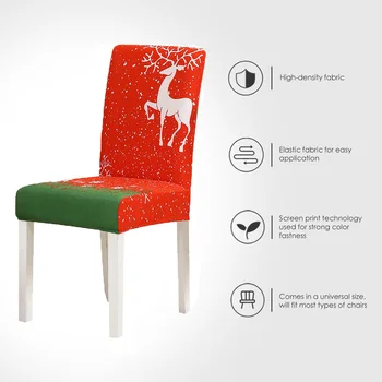 

Printed chair cover Christmas Chair Chair seat for dining banquet party Restaurant