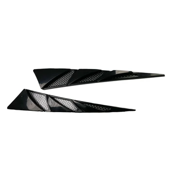 

2Pcs Car Universal Black Simulation Hood Cover Vent Side Fender Vent Decorative Cover