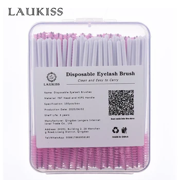 

Disposable Eyelashes Brushes Boxed 100Pcs/lot Eyelash Extension Applicator Spoolers Eyebrow Lashes Mascara Wands Makeup Tools
