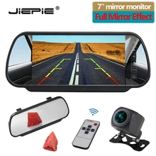 Monitor-Kit Reversing-Camera Parking JIEPIE Car-Rear-View 7inch with Night-Vision White