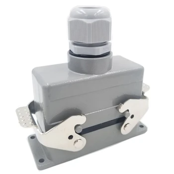 

SHGO HOT-Heavy Duty Connectors HDC-HE-016-2 F / M 16Pin 16A 500V Industrial Rectangular Aviation Connector Plug