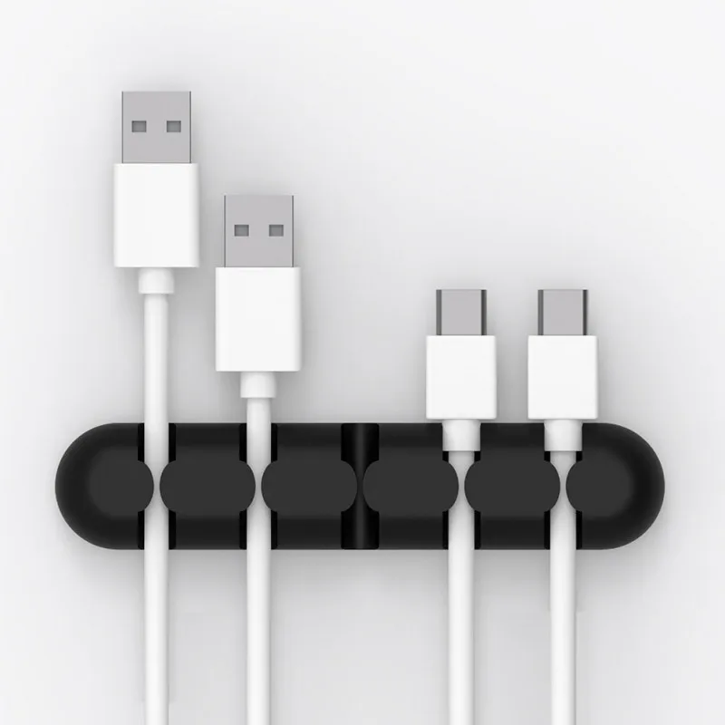 Держатель для usb-кабеля силиконовые Кабельные прихваты гибкий кабель намотки управление зажимы держатель для мыши клавиатуры наушники гарнитура