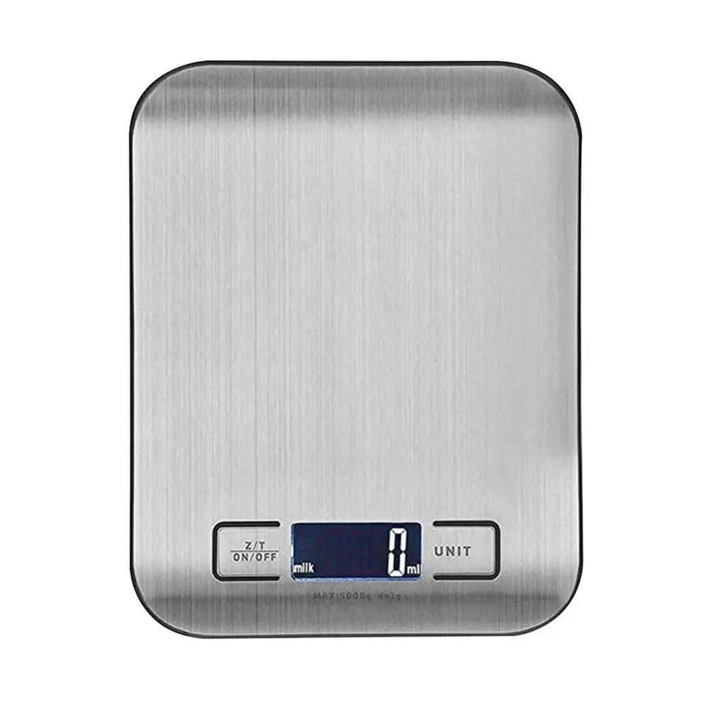

11 LB / 5000g Electronic Kitchen Scale Digital Food Scale Stainless Steel Weighing Scale LCD High Precision Measuring Tools