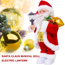 Милый Электрический Санта Клаус Рождественская кукла сделать звук игрушка детский подарок вечерние поставки музыка Санта Клаус творческие пластиковые фигурки