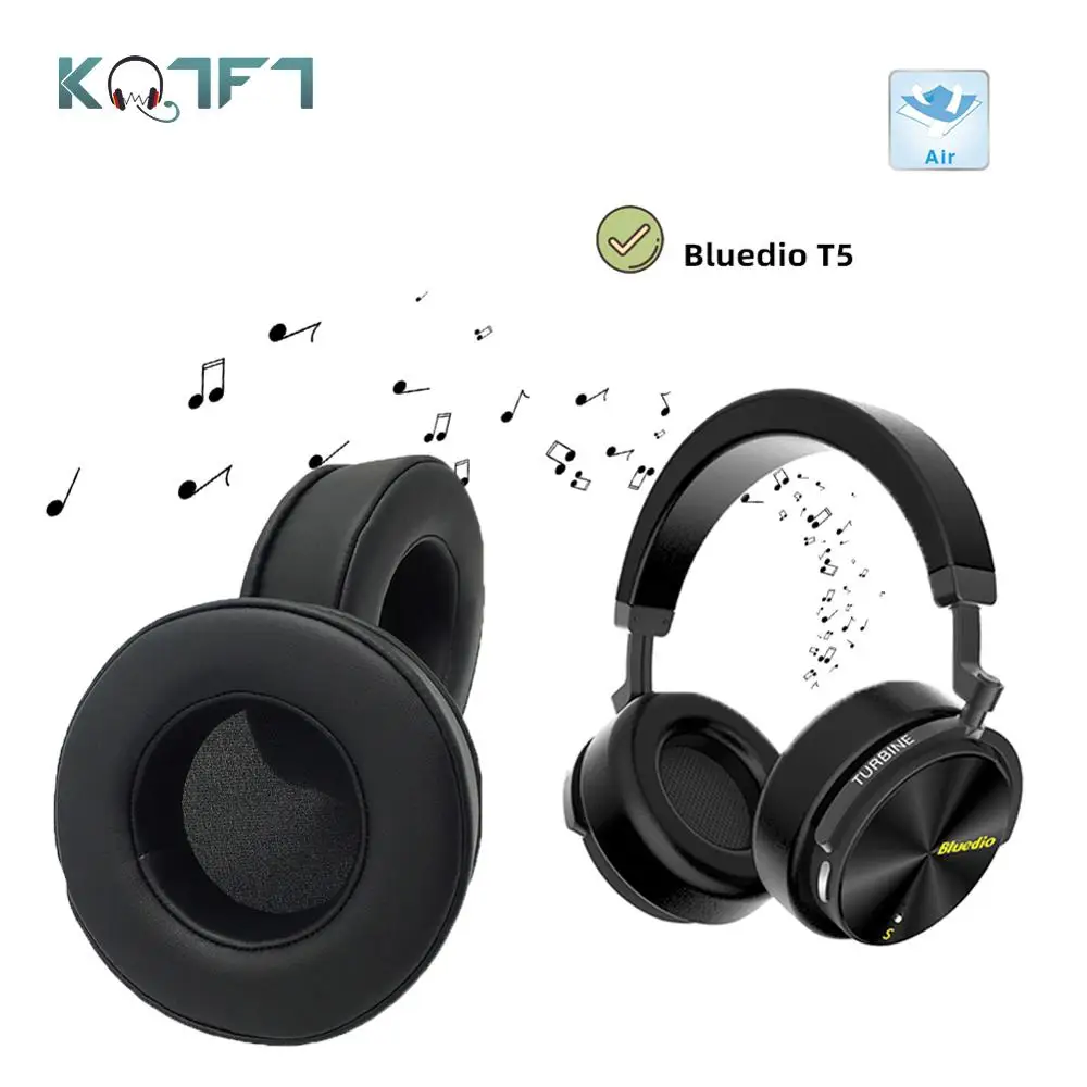 KQTFT Velvet Replacement EarPads for Bluedio T5 T 5 T 5 Headphones Parts Earmuff Cover Cushion Cups