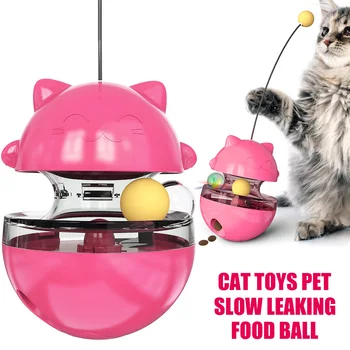 

Cat Toy Slow Leaking Food Ball Educational Tumbler Safe Durable Pet Supplies TN88
