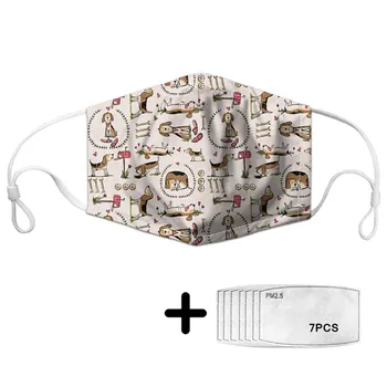

Cute Beagles Dog Print Winter Mask Filter Women's Gardon Floral Pattern Outdoor Protective Masks Ladies Face Mask Maska Na Usta