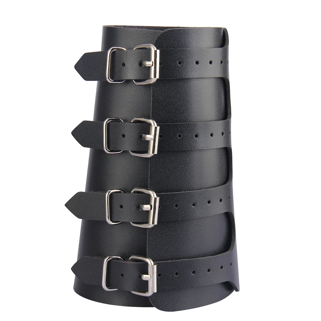 Unisex Pu Leather Gauntlet Wide Bracer Arm Armor Wristband Protector Cuff String Steampunk Bangle Buckle Bracers Cosplay Props | Украшения