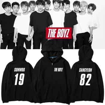 

THE BOYZ nEW Album THE START Zip-up Sweatshirt Hoodies Kpop Fashion Women/men College Stylish 2019 New Zipper Hoodies Sweatshirt