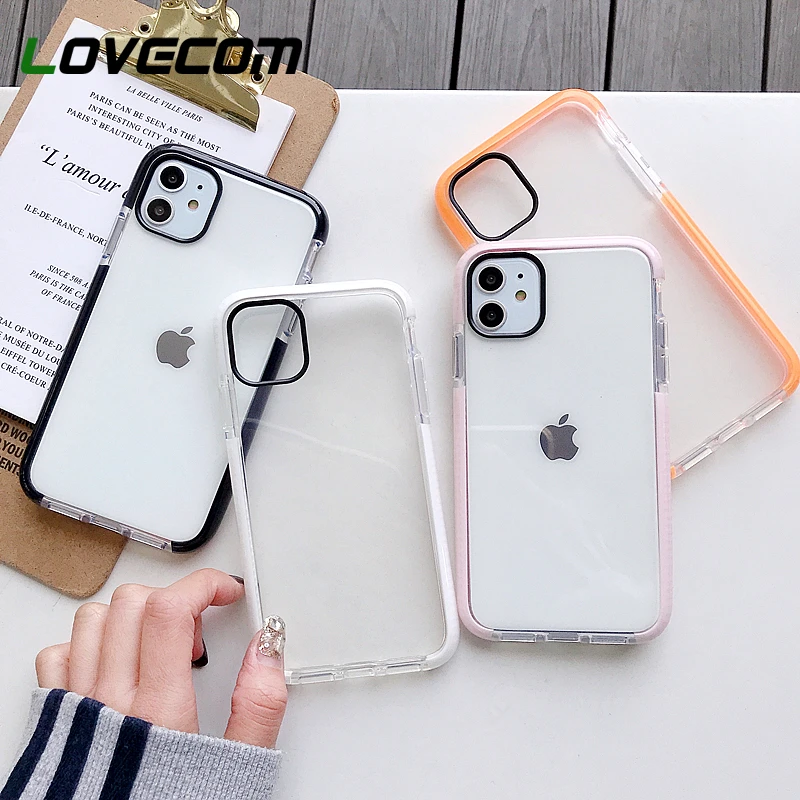 For Iphone 13 Pro Max Case Solid Color Clear Phone Case For Iphone 11 12 Pro Max Xr Xs Max 7 8 Plus Soft Shockproof Phone Cover Mobile Phone Cases Covers Aliexpress