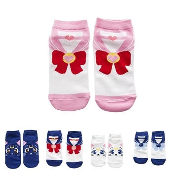 

2019 New Fashion Girls Womens Cotton Socks Anime Sailor Moon Ankle Casual Dress Socks