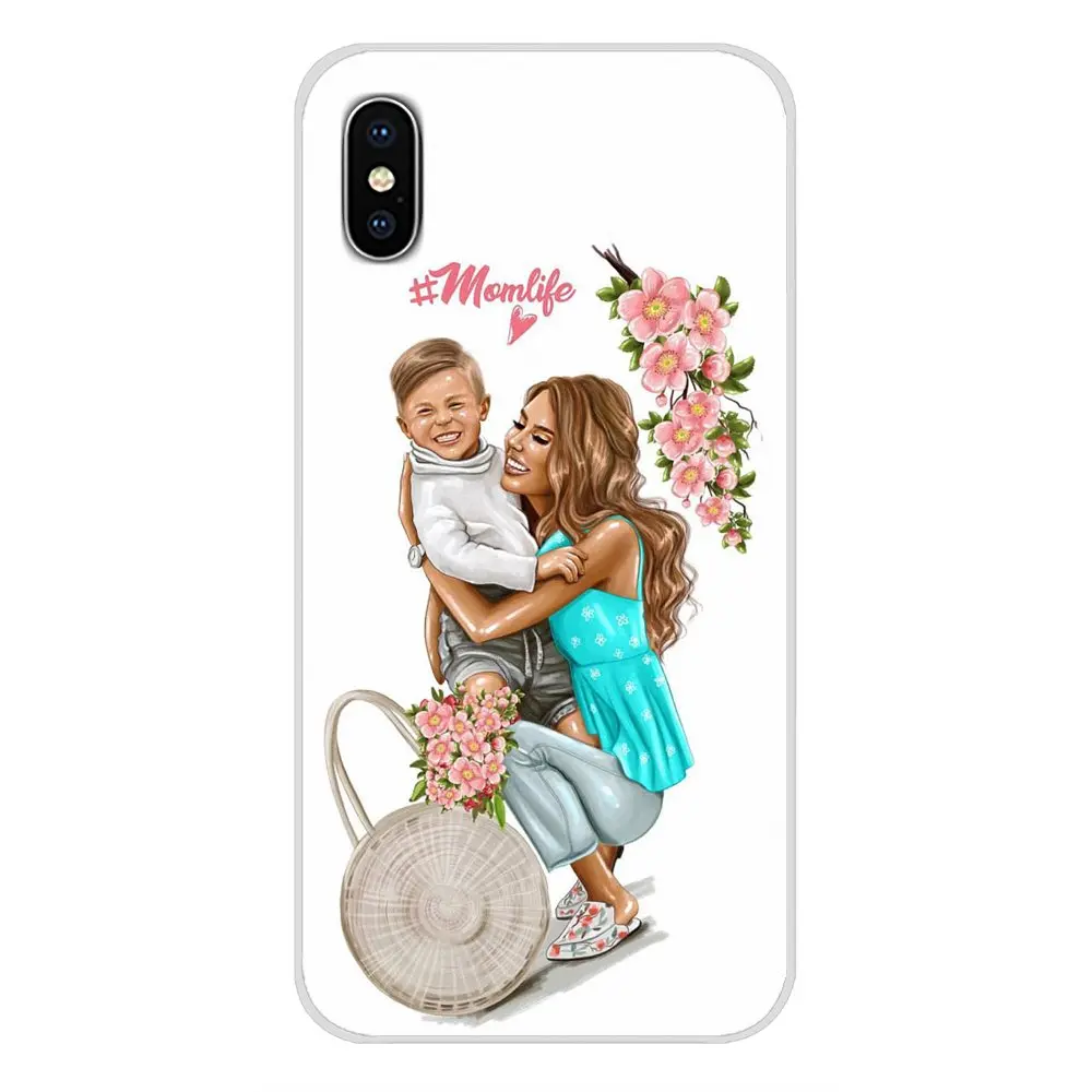 Для huawei Nova 2 3 2i 3i Y6 Y7 Y9 Prime Pro GR3 GR5 Y5II Y6II ТПУ прозрачный чехол для малыша и мамы и queen черного цвета для девочек