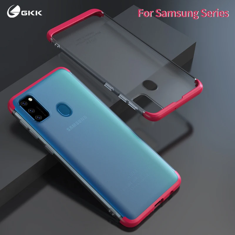 Полупрозрачный матовый чехол GKK для Samsung Galaxy A20 A30 A50 A70 A80 M30s A30s A50s note 10 Plus Жесткий