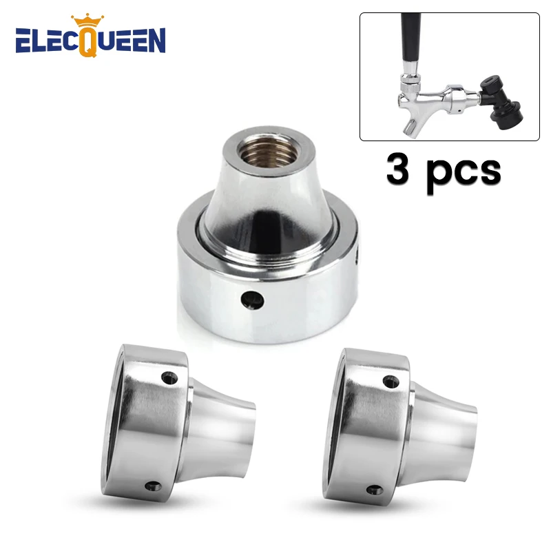 3PcsLotBeerFaucetAdapterHomrbrewChromeBrassAdapterAmerican