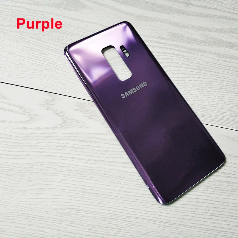 Чехол для телефона samsung Galaxy S9 Plus S9+ Крышка корпуса задней двери стеклянная Задняя крышка батареи Замена для samsung S9Plus - Цвет: Purple