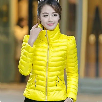 

Women's Short Jacket 2017 New Style Boutique-Style Short Cotton-padded Jacket Outer Wear Stand Collar Korean-style Slim Fit down