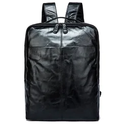 Leather Shoulder Bag Head Layer Cowhide Backpack Computer Bag Men Backpack Out of Travel Bag