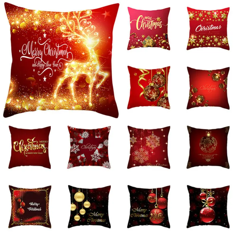 New Merry Christmas Santa Claus Pillow Cover Home Decorative Pillowcase Plush Throw Case | Дом и сад