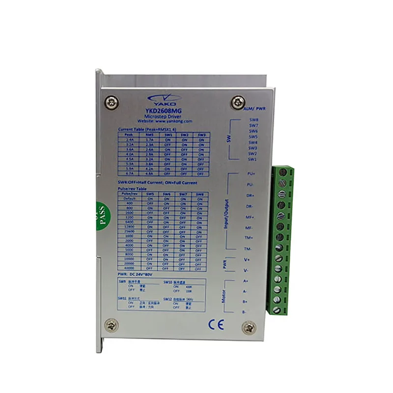 

NEMA 34 two-phase stepping driver 32-bit digital signal digital single-axis motor controller YKD2608MG input voltage DC24-80V