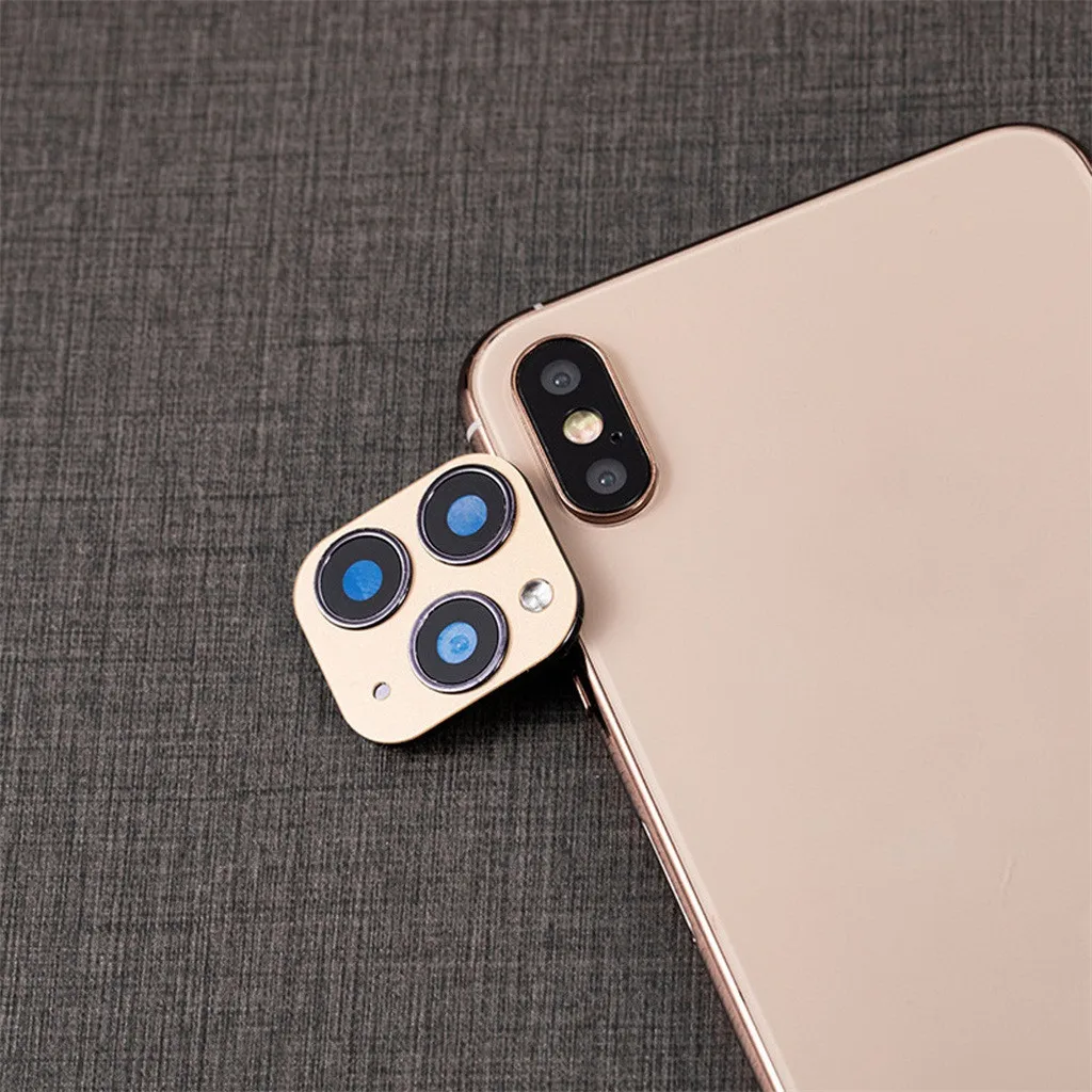 Modified Metal Sticker Seconds Change Camera Lens Cover For iPhone X XS XR MAX Fake Camera For iPhone 11 Pro Max Camera Lens J10 best lens for mobile photography Lenses