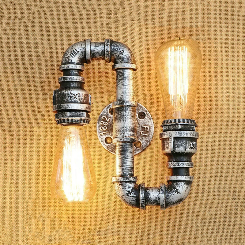 

Water pipe retro loft lamp industry wind water pipe light restaurant living room bar cafe light aisle stair club pub sconce bra