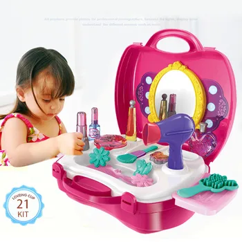 

Fashion Washable Makeup Toys Cosmetic Toy Girl Gift Box Kids Make Up Kit for Girls Safe Baby Cosmetics Beauty Set Christmas gift