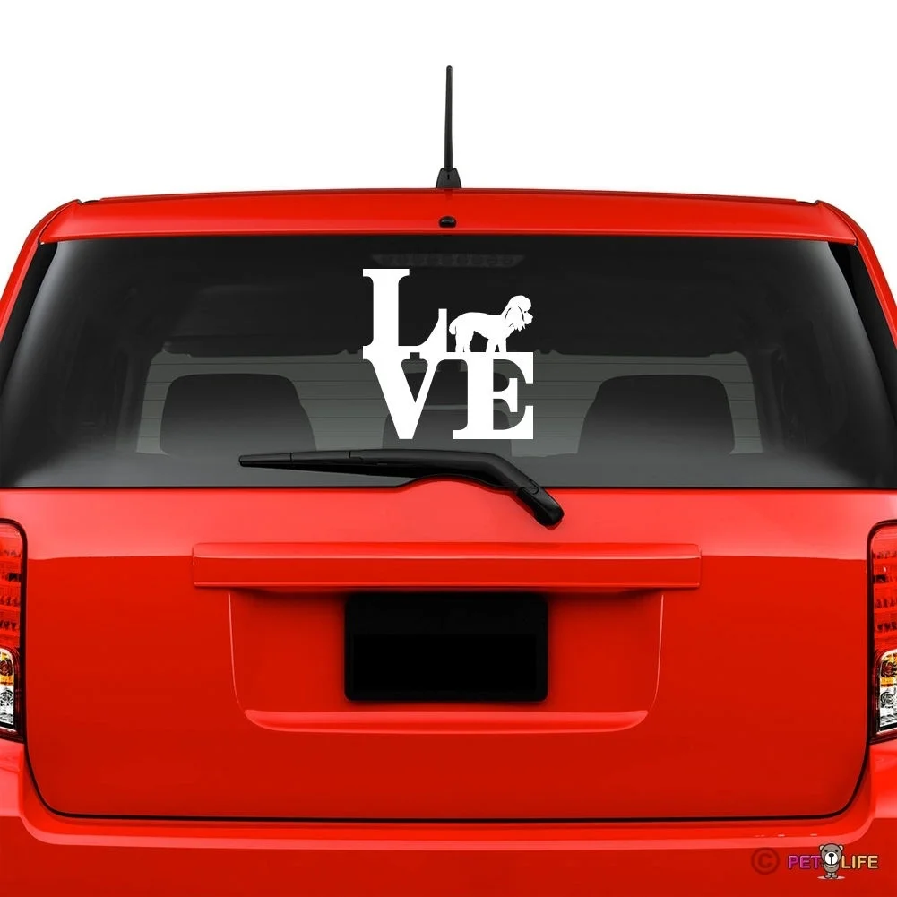 

For Love Poodle Windshield Sticker Vinyl Auto Window park car decals