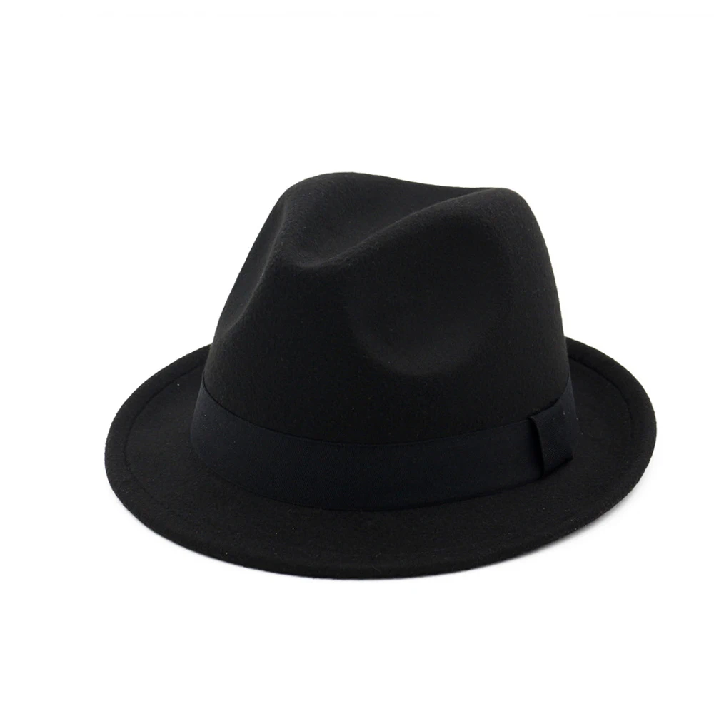 Модная мужская и женская шерстяная шляпа Fedora с тканевым поясом поп уличная дорожная шляпа Панама джазовая, шляпа