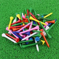 100Pcs 54MM Colored Wood Golf Tees Wooden Supplies Accessories 2
