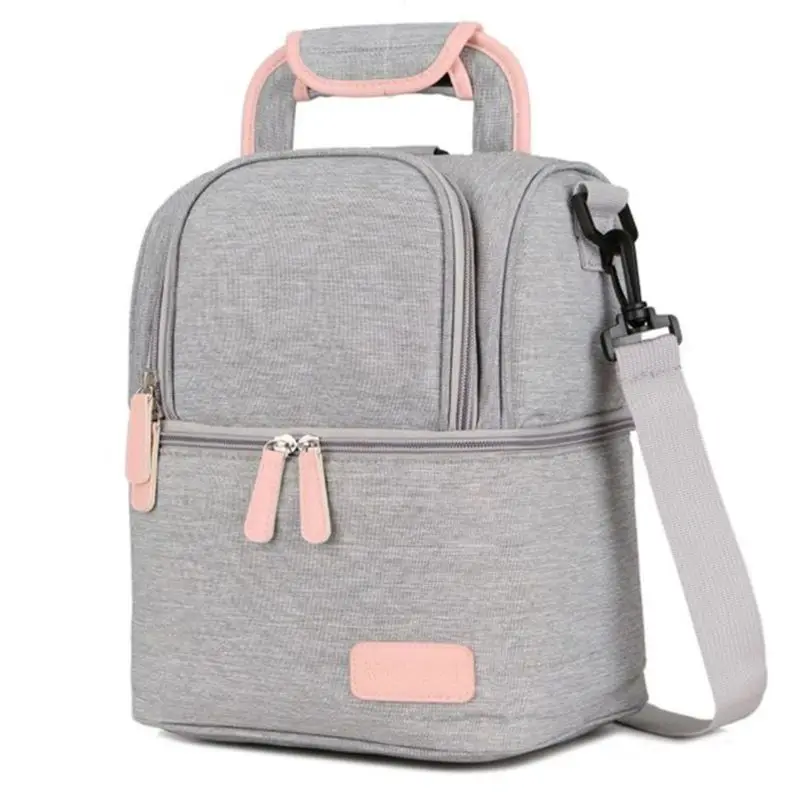 Fashion Women Backpack Multifunction Picnic Bag Double Bottle Storage Pack