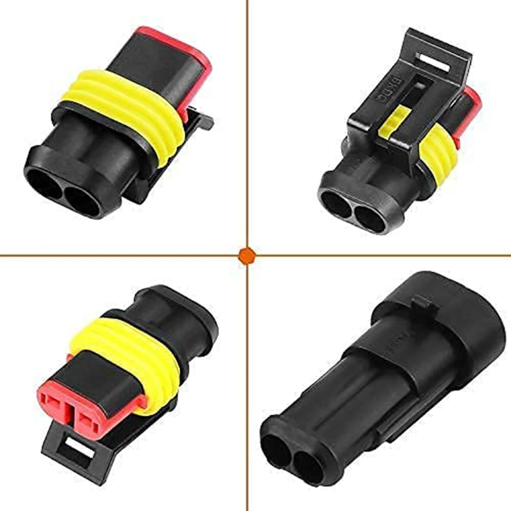 Waterproof Electrical Wire Connectors - 26 Sets, 2/3/4 Pin, 352/708pcs Terminal Connectors, 12A Description Image.This Product Can Be Found With The Tag Names 2 pin 12 electric connectors, Electrical connectors 2 pins, Waterproof connector terminal, Waterproof wire connector 4pin