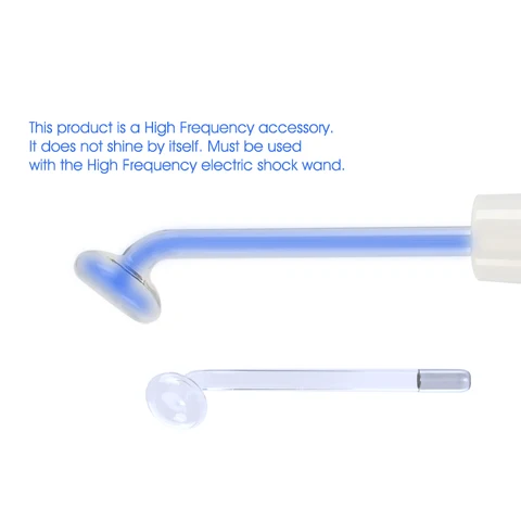 High Frequency Facial Neon Argon Mushroom Electrode Nozzle Attachment Blue Tubes Face Massager Light Face Skin Care