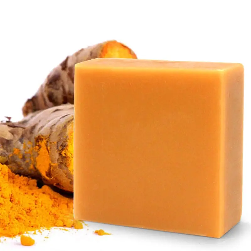 Turmeric Soap Herbal Natural Scrub Cleaning Nourishing Oil-Control Whitening Acne Treatment Mite Removal Face Soap Skin Care