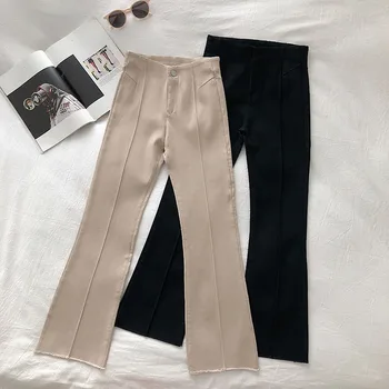 

Heliar Women Suit Trousers Women Long Pants Female Solid Suit Pockets Pants For Women Suits Trousers 2020 Spring