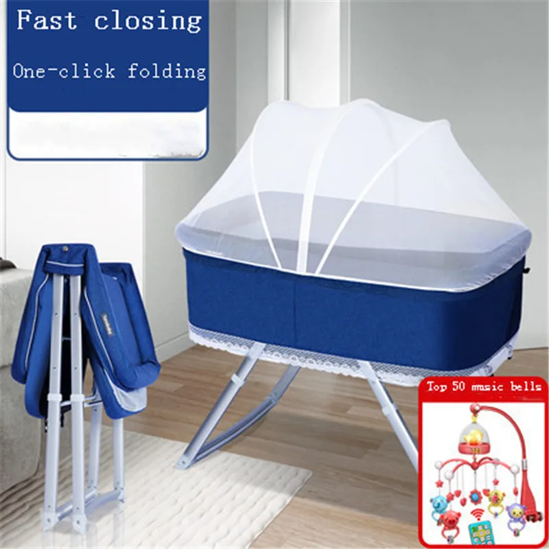 

Portable collapsible cradle bed newborn BB bed shaker simple baby mobile crib