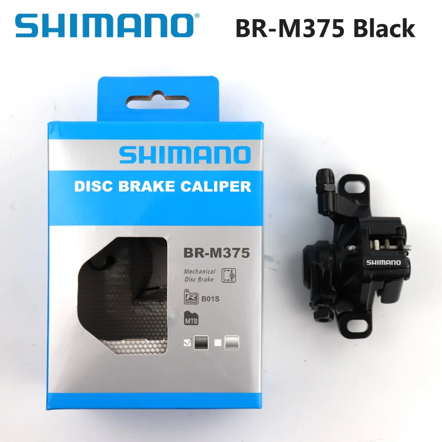 SHIMANO дисковый тормозной суппорт BR M375 механический дисковый тормоз велосипед суппорты MTB включает в себя B01S ящик запчасти для велосипеда