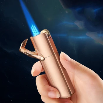 

JOBON Upscale Flint Gas Lighters Turbo Lighter Long Fixed Flame Metal 1300C Jet Three Gadgets for Men