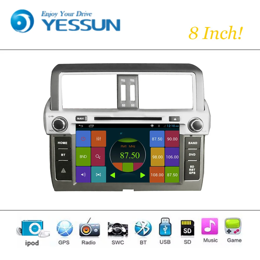 Автомагнитола для Toyota land cruiser Prado 150 2014 DVD плеер система Wince Авторадио стерео GPS